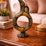 Ottique El İşçiliği Altın Yaldızlı Hitit Dekoratif Çini – Modern Tasarım