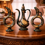 Ottique El İşçiliği Hitit & İbrik Seti – Dekoratif 3’lü Çini Setleri