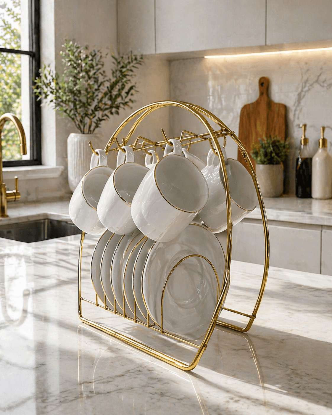 ottiqueseri2 (38) Ottique Porselen Fincan Takımı – 6 Kişilik Gold Detaylı Şık Sunum (Stand Hariç) - Görsel 1