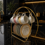 Ottique Porser Fincan Takımı – 6 Kişilik Modern Porselen Kahve Seti