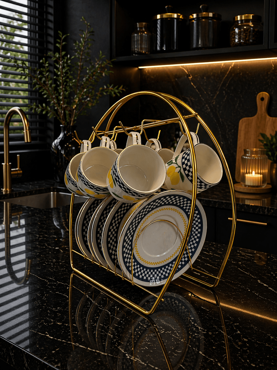 ottiqueseri2 (60) Ottique Desenli Porselen Fincan Takımı – 6 Kişilik Modern & Klasik Karışım Kahve Seti (Stand Hariç) - Görsel 1